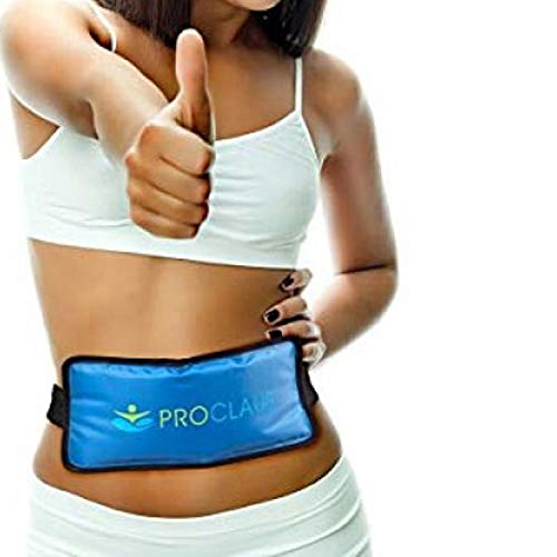 PROCLAUS Heating Pad For Neck Shoulder Back Pain and Sleep Mask (Puffy eyes) | Standard Large Reusable Ice packs For Injuries : 11''x4.72'' - EG-52318 -