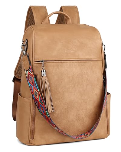 Sac à dos ordinateur portable femme avec grand compartiment et poches multiples