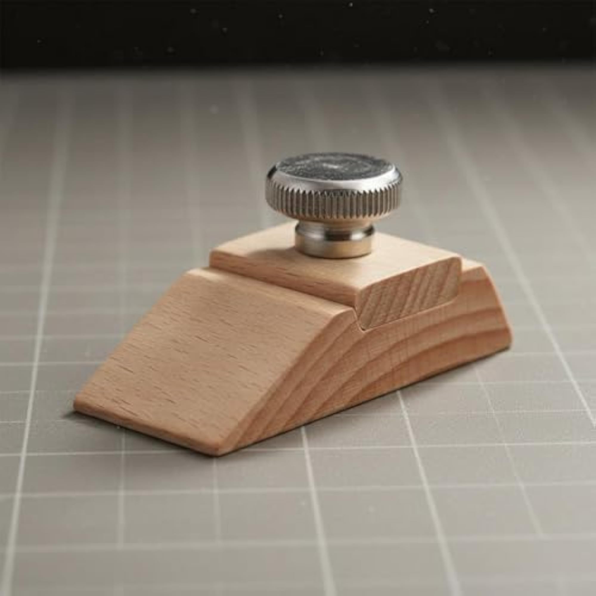 Adjustable Clamp Leather Border Sanding Block, Beech Wood