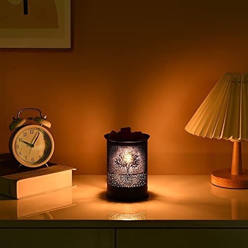 Kobodon Electric Metal Wax Warmer, For Scented Candle Melter, Wax Burner, Melts Wax Cubes Black Candle Lamp For Home Office Decor(Tree) #TOP3