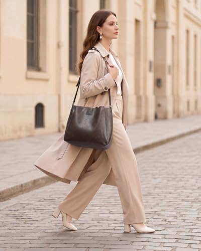 Image of LOVEVOOK Hobo Bag for Women with Three Large Compartments Waterproof Shoulder Handbags Purse for Work Shopping Travel