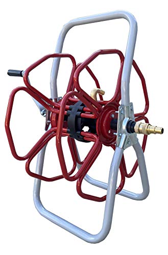 Metalmicanti HS60 P chariot enroulable manuel de jardin rouge gris Portée du tuyau de 3/8'(15) m 50