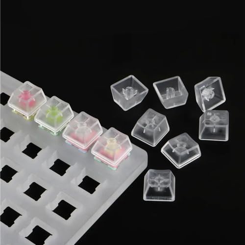 Image of OEM Profile Blank Keycaps ABS Frosted Transparent Translucent 1U R4 Keycap for MX switches Mechanical Keyboard(Transparent, 20pcs)