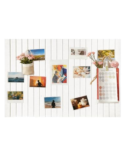 Nysunten 20x28 inches Large Felt Bulletin Board 0.35in Thicker, Cork Board with Safe Removable Nano Self-Adhesive Tabs, Wall Felt Board for Bedrooms, Living Rooms, Offices, Flower Shops - White