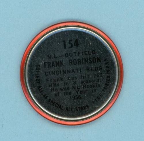 1964 Topps Coin #154 Frank Robinson All-Star Cincinnati Reds Baseball Coin - Mlb Photomints And Coins #TOP1