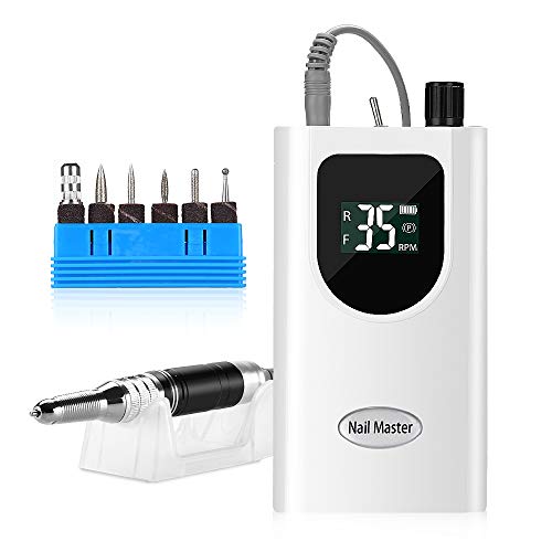 30000RPM Portable Nail Drill Machine,Professional Rechargeable Electric Efile Nail Drill for Acrylic Gel Nails, Manicure/Pedicure, Polishing