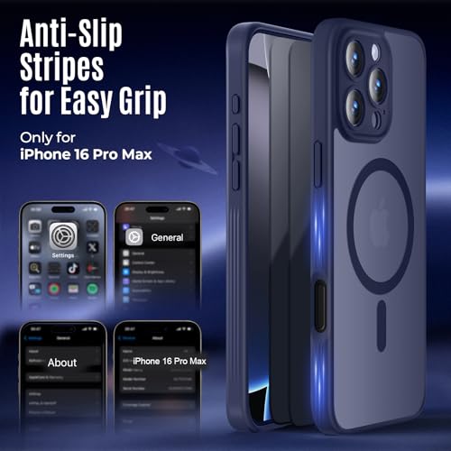 Image of Symcele Designed for iPhone 16 Pro Max Case, Deep Blue