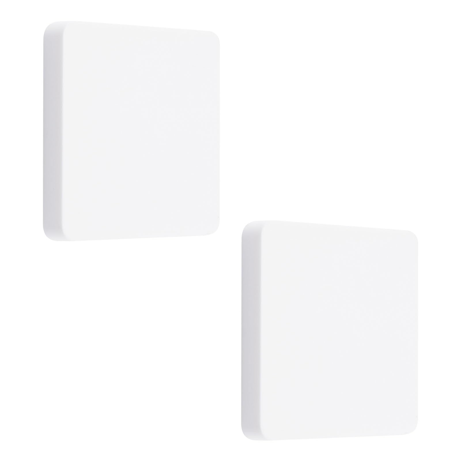 UFURMATE Blank Cover Wall Plate, 2PCS Plastic Screwless Wall Hole Plate 1-Gang Blank Device Outlet Cover for Unused Light Switches (White,60x60mm) — image 1