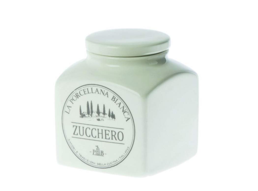 PORCELLANA Conserva Sucrier Couvert en Porcelaine 94 cl dans Une boîte Cadeau Nylon/A