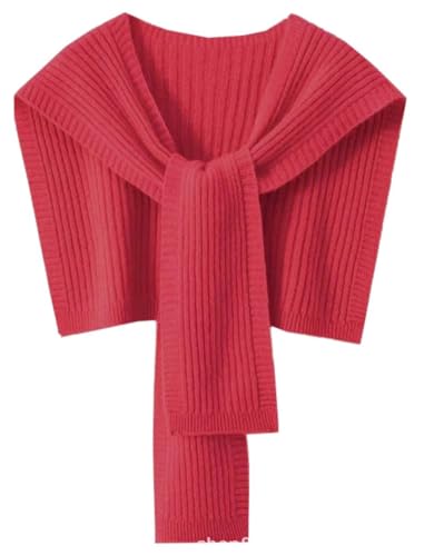 Soft Knitted Scarf for Women Solid Color Shawl Wraps for Women Travel Casual Cardigan Knotted Shoulder Tops Cover Up Cape