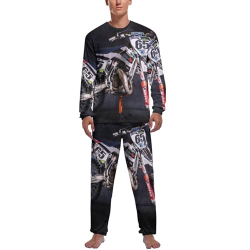 Pijama homme moto de course : haut et bas pour stopper les nuits fraîches