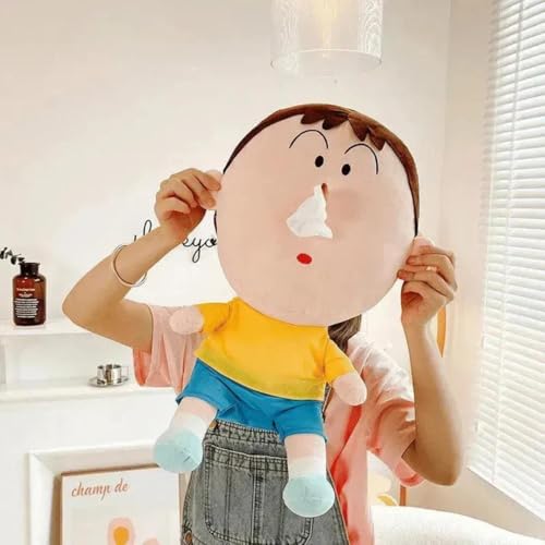 Image of Bear Hugs Shean-Chaen Cartoon Plush Tissue Holder Doll - Multi-Functional Plush Doll with Hidden Tissue Storage, Unique Cartoon Design, Ideal for Kids' Rooms, Car Accessories, or Fun Home Decor