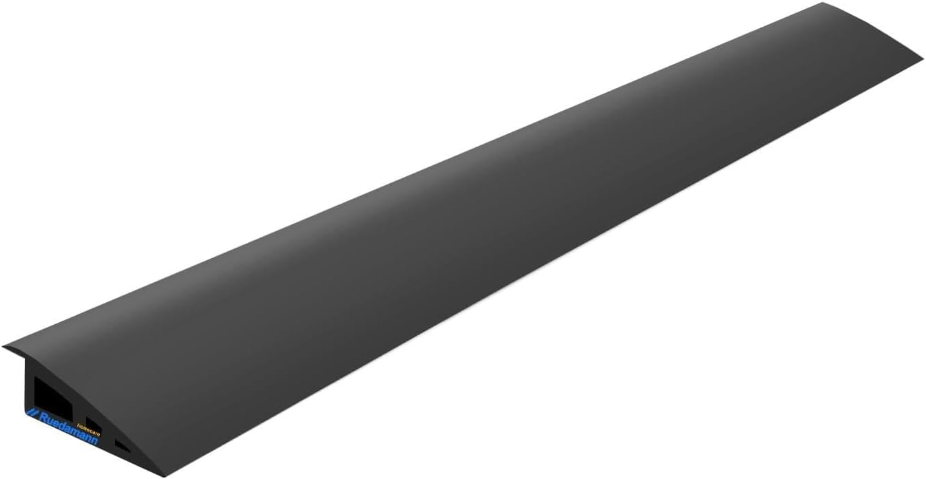 Ruedamann 3.3 FT Rubber Threshold Ramp, 1.2"-1.4" Floor Transition Strip