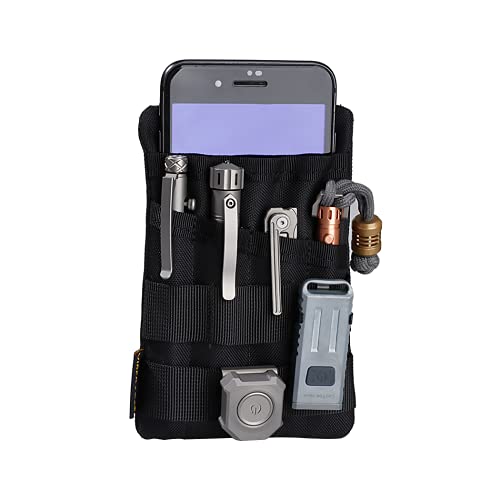 VIPERADE VE4 Pocket Organizer Men, Nylon EDC Organizer with 4 Tool Storage EDC Pouch for Flashlight, Pocket Knife, Tactical Pen, Notebook -Pocket Organizer EDC Black