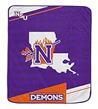 NCAA Northwestern State Demons Diagonal Ghost Ultra Soft Blanket
