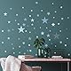 WandSticker4U®- 6 Bögen, 148 STERNE zum Kleben, pastell Blau/Grau I Wandtattoo Sterne Kinderzimmer Wandsticker selbstklebend I Möbelsticker Zimmer Deko Mädchen & Junge