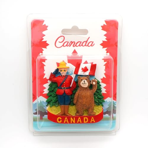 Imán decorativo de resina con diseño de Canadá miniatura 5