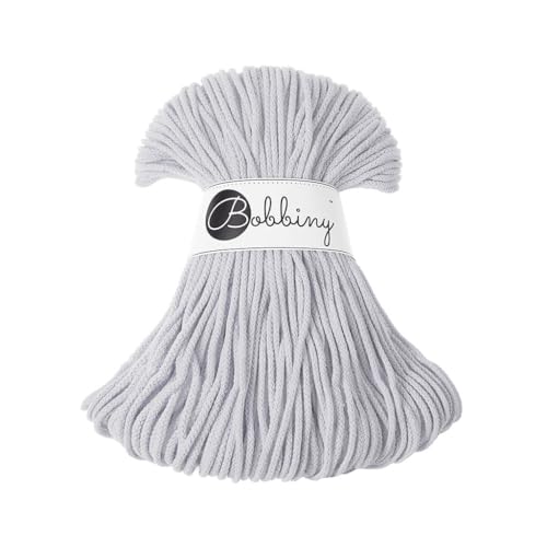 Bobbiny Corde Macramé Tressée Junior 3mm (Light Grey) 100m