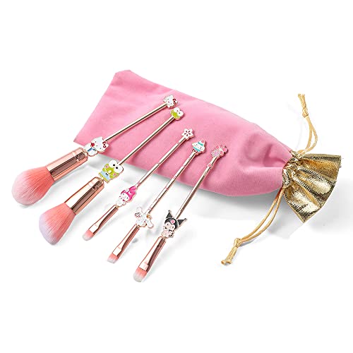 Cute Anime Makeup Brushes Set Classical Cartoon Cosmetic Brush Blending Face Powder Eyeshadow Make Up Kit Best Gift for Girl & Young Women