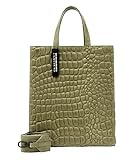 Anpassbar Liebeskind Berlin Damen Paper Bag Waxy Croco Paper Bag Tote M, Princess Green, Medium (HxBxT 34cm x 29cm 15cm) EU