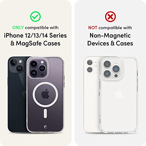 Image of Spigen Men Faux Leather Cyrill Kajuk Mag Wallet Magnetic Card Holder [Compatible with iPhone 16 / iPhone 15 / iPhone 14 / iPhone 13 / iPhone 12 Series] - Black