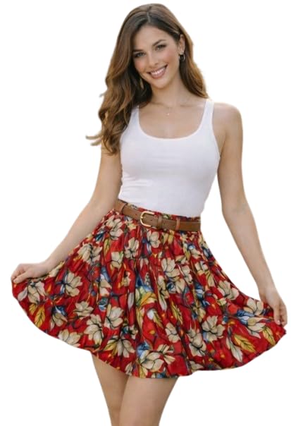 Image of Trending Stylish Flared Comfortable Solid Long Denim Skirt for Women & Girls