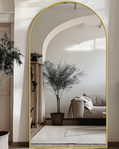 Antok Full Length Mirror, 71"x28" Floor Mirror, Floor Standing Mirror for Bedroom Living Room Cloakroom, Gold - Image 4