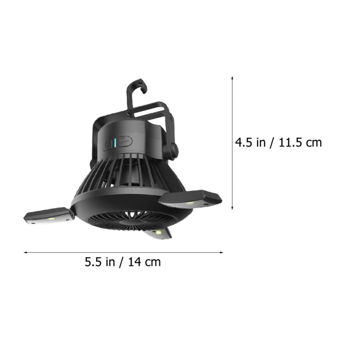 Lámpara Solar Camping Portátil Negra Batería 4000mah y Alta Luminosidad para Fiesta Verano y Actividades al Aire Libre