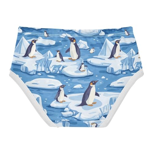 ZZKKO Penguins on The Glacier Girls Underwear Toddler Panties for Girls Comfort Brief Size 8Y2