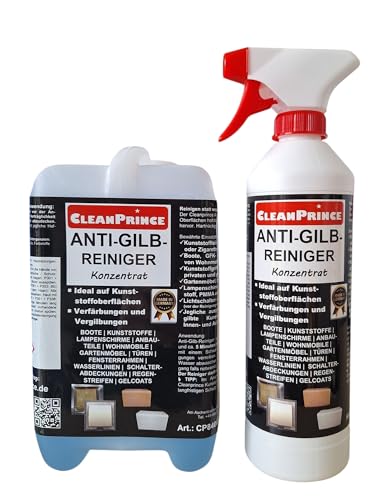 Cleanprince Anti Gilb Reiniger 2500 ml | Konzentrat Vergilbungen GFK Gelcoat Caravan Oberflächen Kunststoffe
