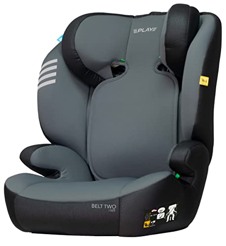 Play Belt Two I-Size - Silla De Coche De 100 A 150 Cm, Normativa R129 Sin Isofix, Color Gris Play Belt Two I-Size - Silla De Coche De 100 A 150 Cm, Normativa R129 Sin Isofix, Color Gris