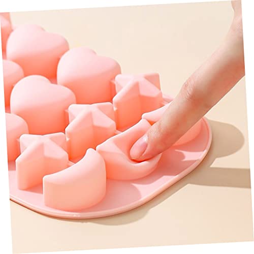 2 piezas moldes para cubitos de hielo con tapa de silicona miniatura 7