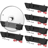 Gosuny Adjustable Universal Pot Lid Holder Organizer for Cabinet - Upgraded Patented 6 Pack Pan Lids Organizers Inside Door Wall Mount Pots Top Rack for Kitchen Cupboard Fit 6' to 13' (Black)