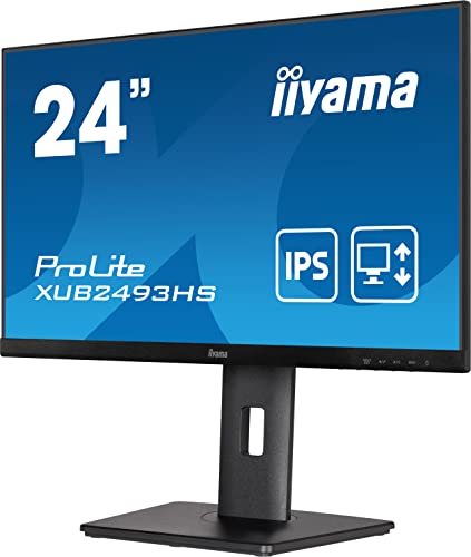 Ecran PC IIYAMA ProLite XUB2493HS B5 24 FHD Dalle IPS 4 ms 75Hz HDMI / DisplayPort Pied réglable en hauteur - vue 2
