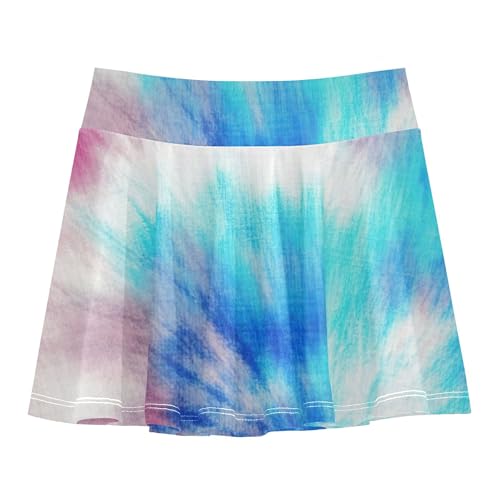 Toddler Tennis Skirts Tie Dye Pastel Girls' Shorts Athletic Skorts 2 in 1 Butterfly Skirt 4t
