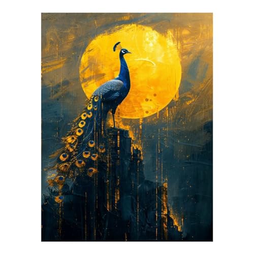 Peinture diamant 5D paon pour retrouver le calme et la sérénité chez soi