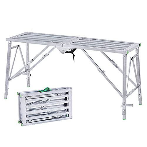 Escalera plegable de aluminio multipropósito Telesladder con plataforma de andamio 2