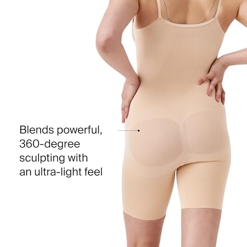 SPANXsculpt Seamless Power Open-Bust Mid-Thigh Bodysuit - Lightweight Body Shaper - Shapewear for Women4