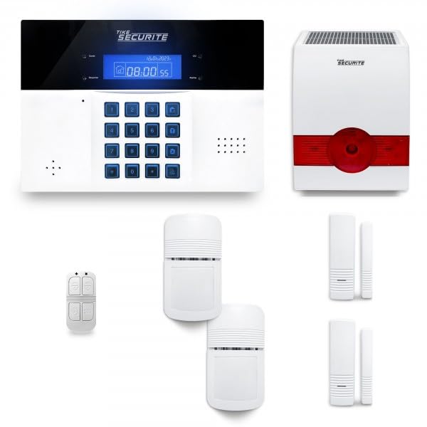 Alarma de casa inalámbrica DNBi de 1 a 2 piezas movimiento + intrusión + sirena exterior solar - Compatible con caja de internet