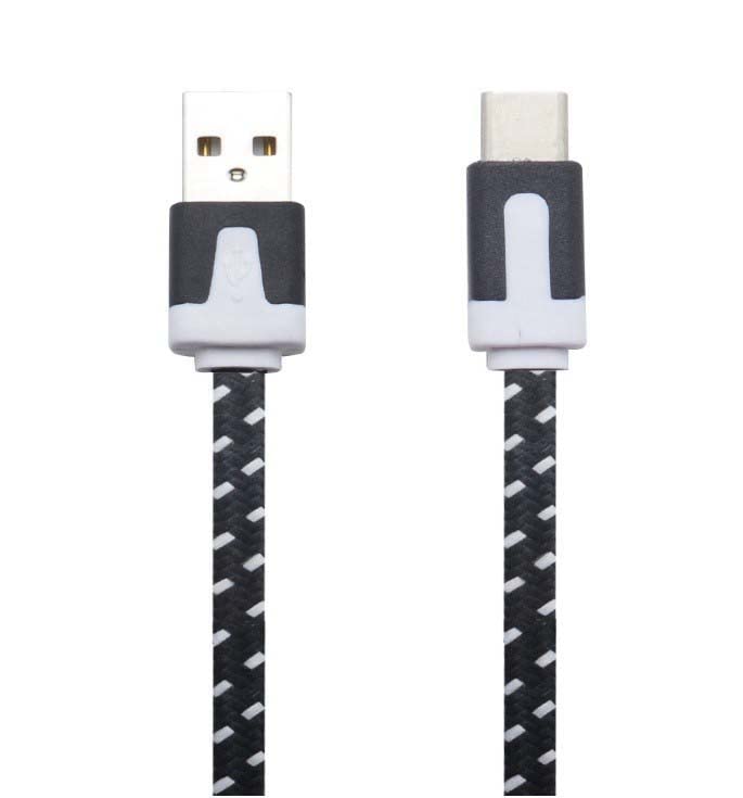 Cable Noodle 1 m para XIAOMI 11T Pro cargador tipo C Android universal (negro)