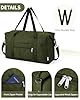 Narwey for Easyjet Cabin Bag 45x36x20 New Easyjet Underseat Bag Foldable Hospital Bag Travel Duffel Carry on Luggage Weekend Overnight Holdall Bags for Women and Men 25L (Army Green) #3