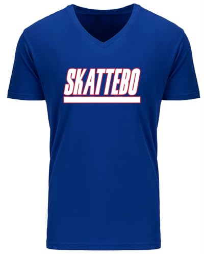 Mens V Neck Skattebo New York Logo Shirt T-Shirt