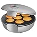 Clatronic MM 3496 - Máquina de hacer magdalenas muffins cupcakes, placa antiadherente, 900 W, color plateado