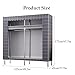 UINGBPXT Clothing Wardrobe Closet All Steel Frame Wardrobe Closet for Bedroom Hanging Large Clothes Closet with Thicken Cloth Cover Portable Closet Spacious