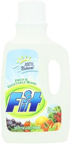 FIT Fruit & Vegetable Wash, Soaker/Refill Bottle, 32-Ounce Units (Pack of 3)