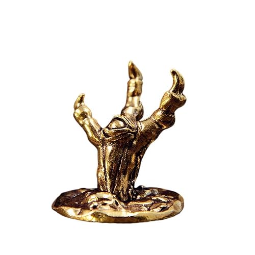 Huolimxun Retro Brass Three-clawed Eagle Claw Small Ornaments, Solid Copper Money-grabbing Claw Desktop Fortune Crafts
