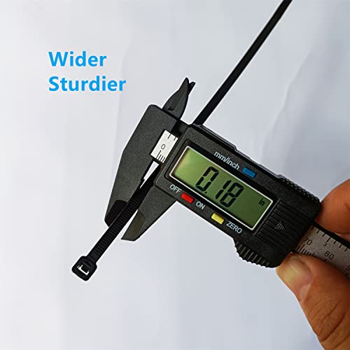 Zip Ties 8 Inch Cable Zip Ties With 50 Pounds Tensile Strength, Black Cable Ties, 100 Pieces Heavy Duty Self-Locking Black Nylon Tie Wraps For Indoor And Outdoor (100 Pcs 8 Inch) #TOP2