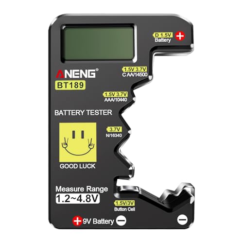 【Schermo di visualizzazione digitale】Il tester della batteria domestica AXFEE è dotato di uno schermo di visualizzazione digitale, che può fornire letture accurate dell'energia della batteria. Il suo design dell'interfaccia semplice e intuitivo può visualizzare chiaramente la carica della batteria, rendendo chiaro lo stato di alimentazione a colpo d'occhio, consentendo di comprendere facilmente l'utilizzo della batteria e soddisfare i requisiti per il monitoraggio della carica della batteria.