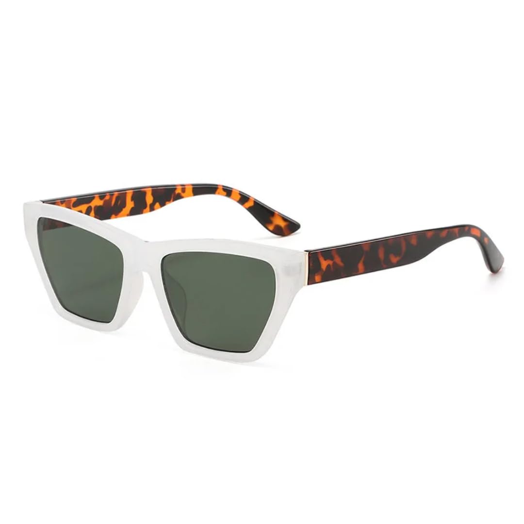 Lunettes de soleil œil-de-chat rétro léopard avec verres dégradés protection UV400 - 6