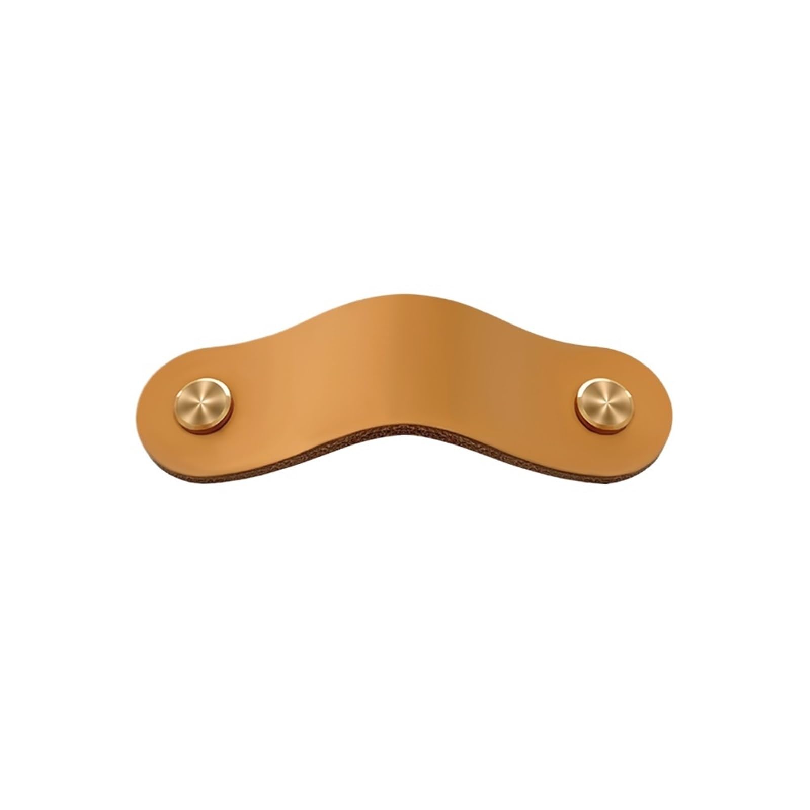 CQAHDSEVF Leather Drawer Pulls, Leather Drawer Door Handles Cabinet Hardware for Furniture Cupboards 64-160mm Single-Hole(H-Brown-64mm)